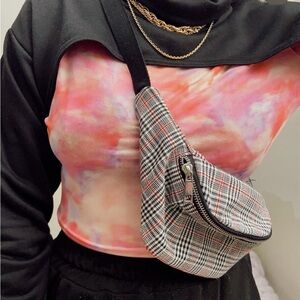 Plaid fanny pack